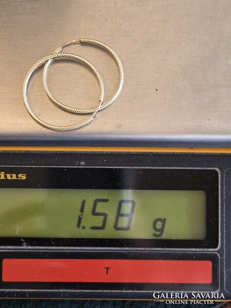 14 K arany karika fülbevaló 1,58 g