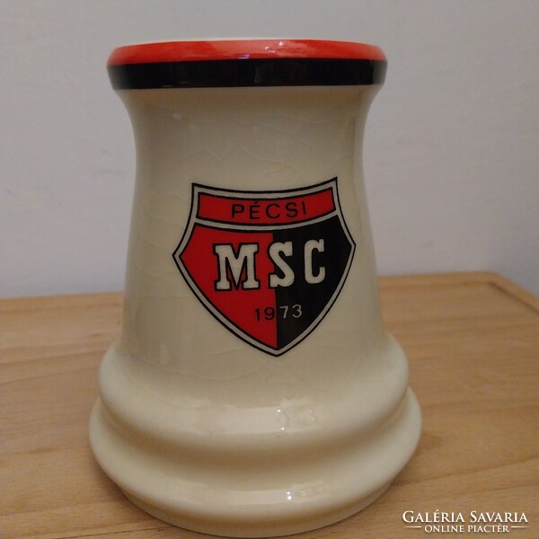 Zsolnay porcelán korsó  Pécsi Mecsek Sport Club( Gazder Antal tervezés)