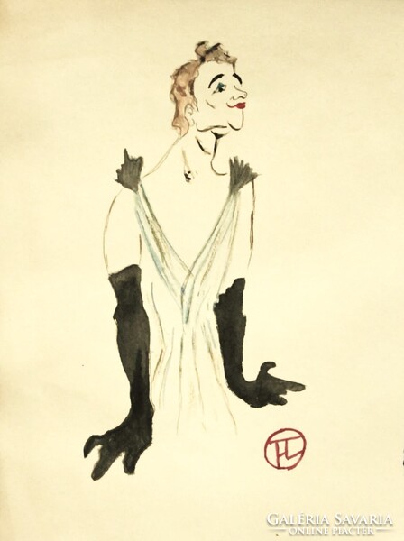 HENRI TOULOUSE LAUTREC - tanulmányrajz
