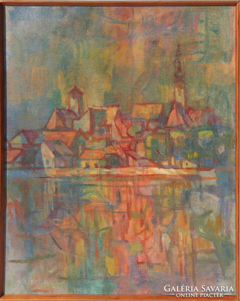 Göllner Miklós: Tükröződő házak, 1965 (Szentendre)
