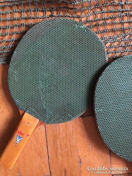 Pingpong háló 2 db ütővel, NDK retró