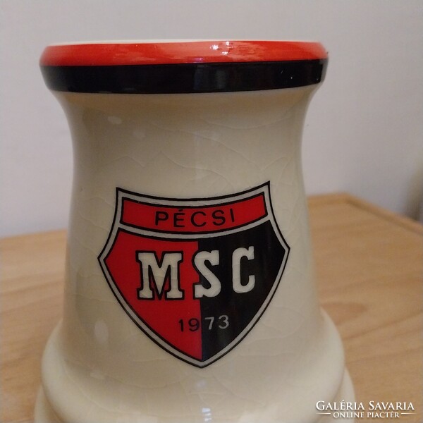 Zsolnay porcelán korsó  Pécsi Mecsek Sport Club( Gazder Antal tervezés)