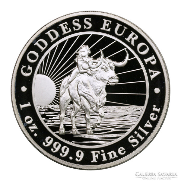 Tokelau 5 Dollár 2022 PP 1 UNCIA színezüst Ag999 Goddess Europa