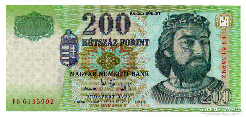 200 Forint Bankjegy 2005 FB UNC