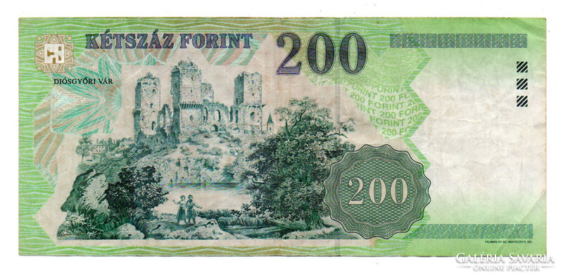 200 Forint Bankjegy 2007 FB VF