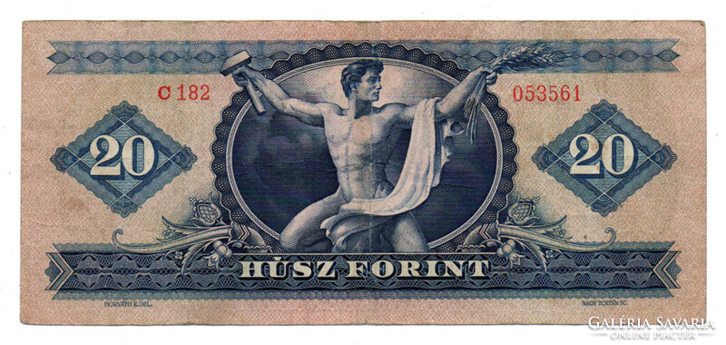 20 Forint Bankjegy 1947 F