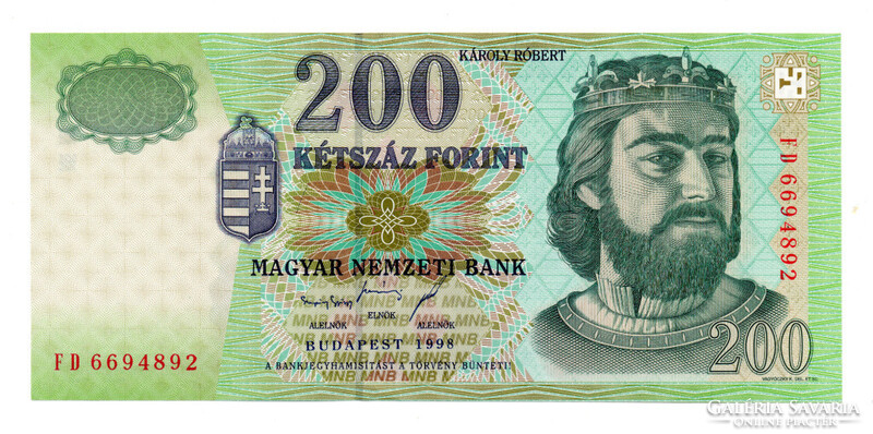 200 Forint Bankjegy 1998 FD UNC