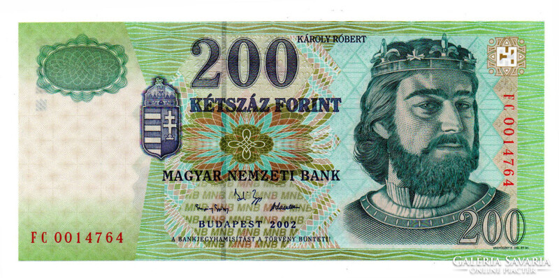 200 Forint Bankjegy 2002 FC gEF-aUNC