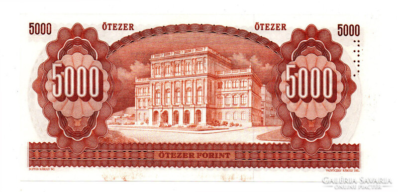 5000 Forint Bankjegy 1990-1995 fázisnyomat