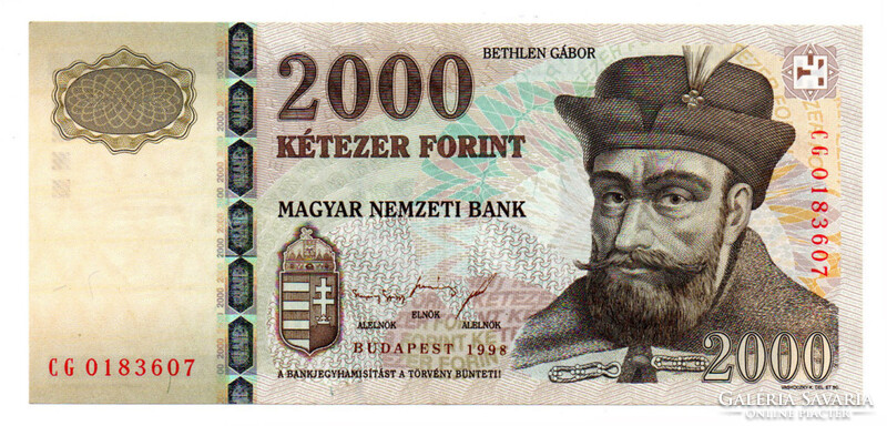 2000 Forint Bankjegy 1998 CG aEF