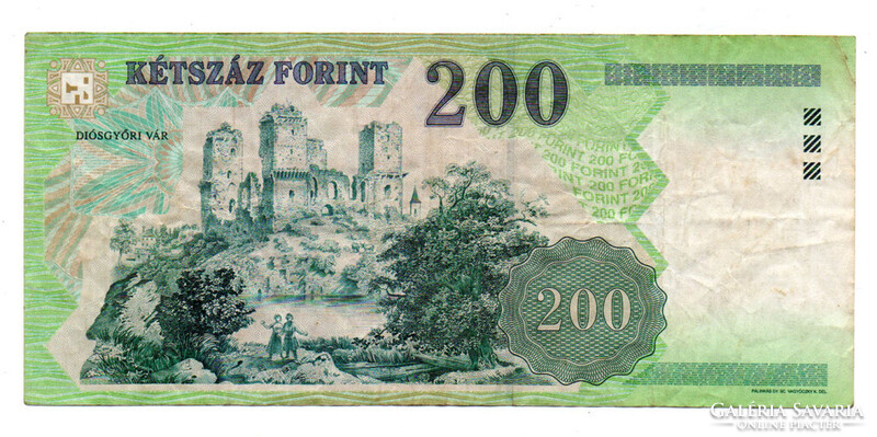 200 Forint Bankjegy 2001 FA VF