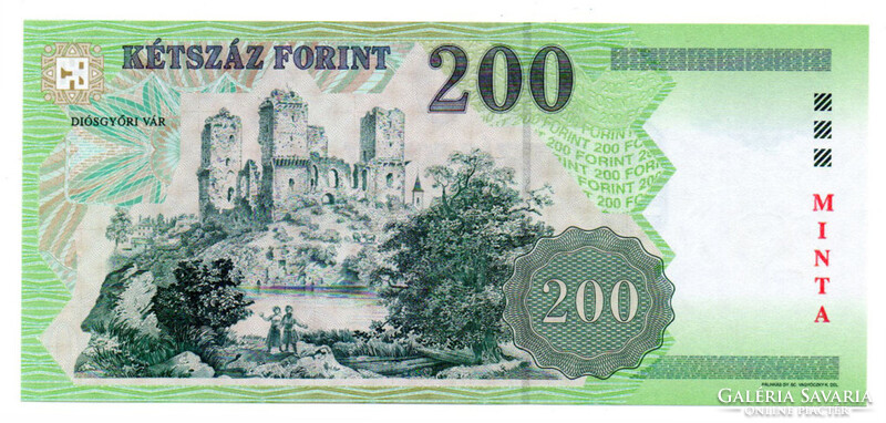 200 Forint Bankjegy 2004 MINTA
