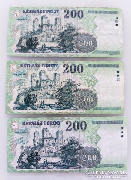 200 Ft-os bankjegyek (1998, 2004 és 2005.)