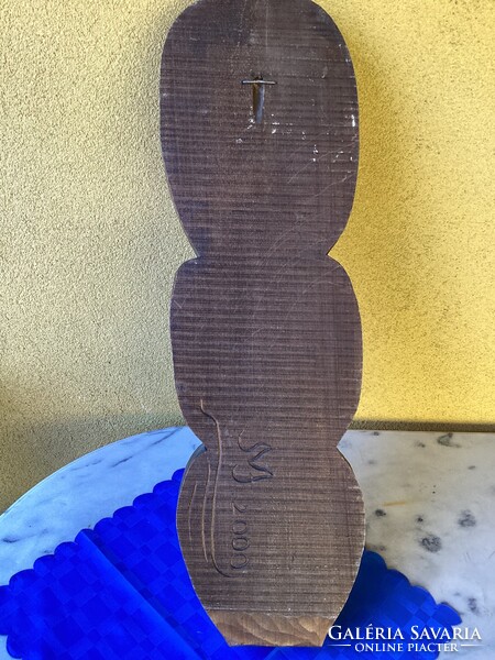 Fából faragott nagy méretű afrikai ihletésű fali kép 67x19 cm.