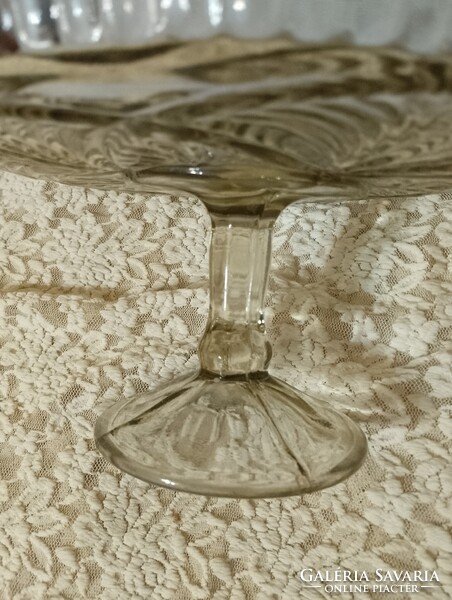 Üveg talpas torta tál