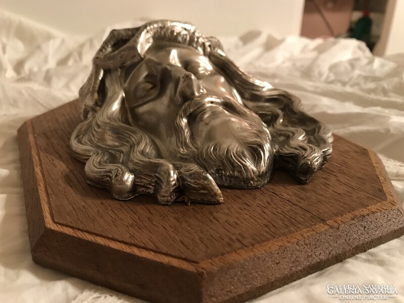 JÉZUS + MÁRIA - ALKUKÉPES - 3 D - 18 x 15 x 7 cm - FÉM - FA - FALRA  AKASZTHATÓ