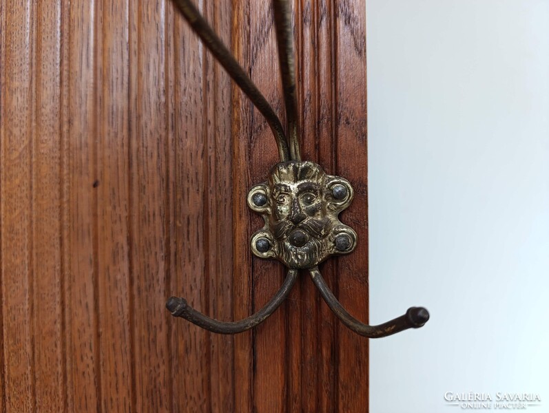 Előszobafal antik bútor nagy méretű dekoratív art deco tükrös ruhafogas fogas előszoba fal 972 3084