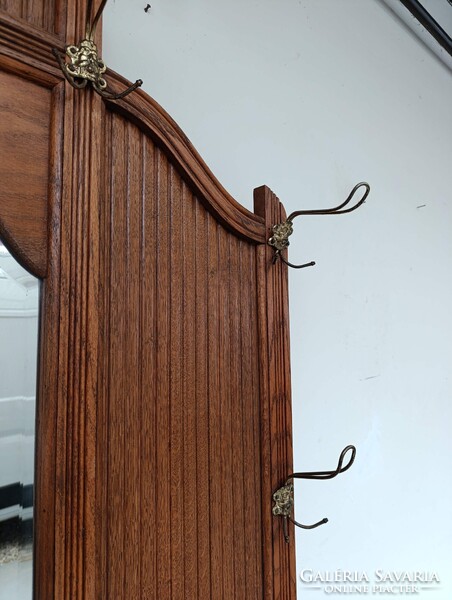 Előszobafal antik bútor nagy méretű dekoratív art deco tükrös ruhafogas fogas előszoba fal 972 3084