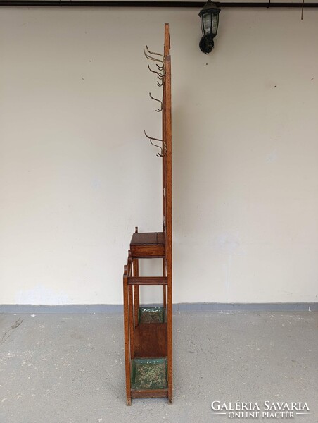 Előszobafal antik bútor nagy méretű dekoratív art deco tükrös ruhafogas fogas előszoba fal 972 3084