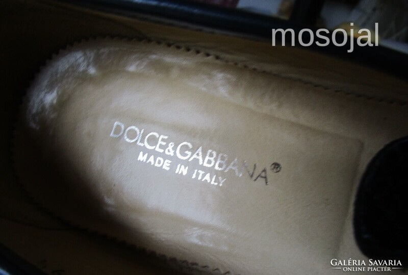 DOLCE & GABBANA RÁMÁN KÉZZEL VART KROKODILBŐR KROKODIL SORSZÁMOZOTT LUXUS BŐR FÉRFI CIPŐ M 9 1/2 44
