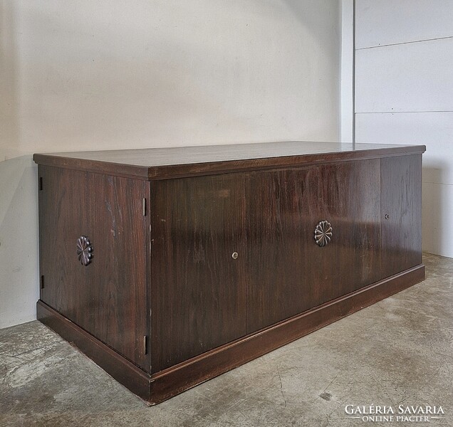 Eredeti jelzett, bécsi bauhaus íróasztal, tömör tölgy