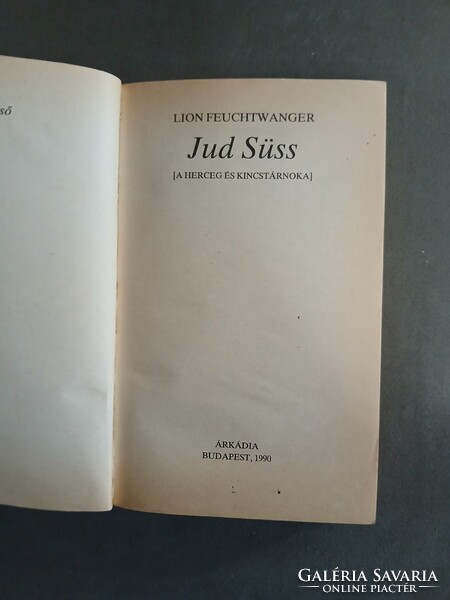 Lion Feuchtwanger - Jud Süss - Árkádia,1990