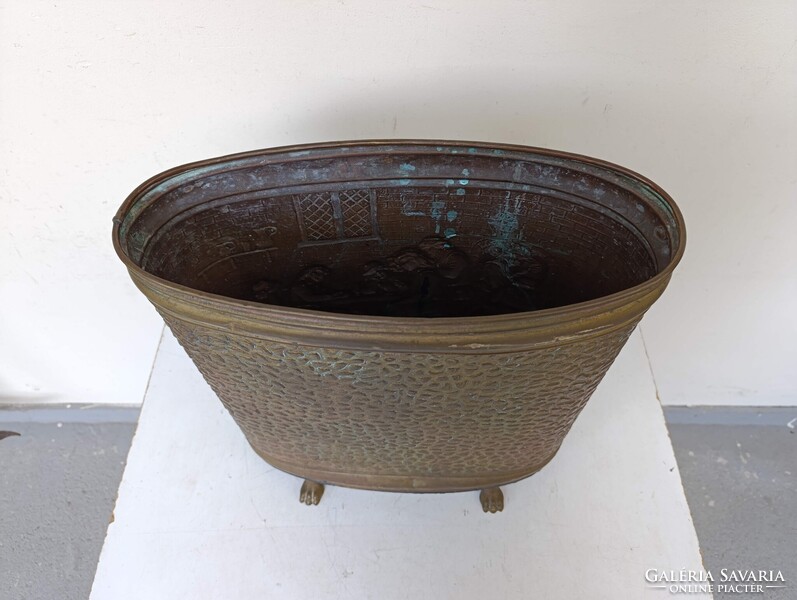 Antik esernyőtartó domborított sárgaréz esernyő sétapálca sétabot tartó sérült 922 3096