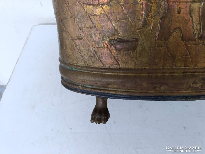 Antik esernyőtartó domborított sárgaréz esernyő sétapálca sétabot tartó sérült 922 3096