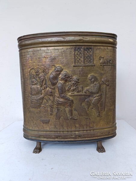 Antik esernyőtartó domborított sárgaréz esernyő sétapálca sétabot tartó sérült 922 3096