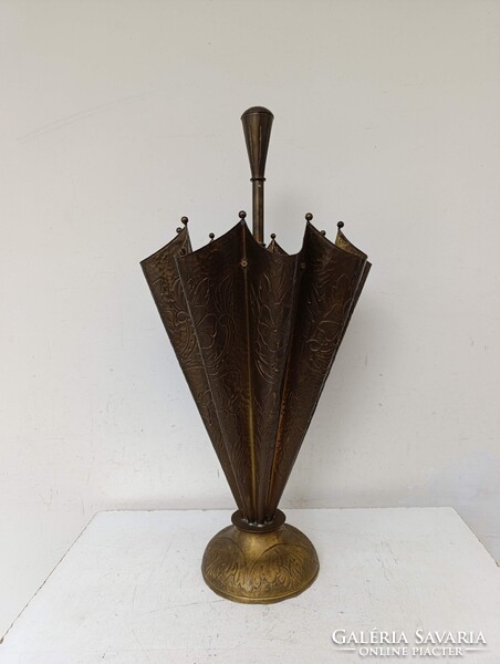 Antik esernyőtartó esernyő alakú domborított sárgaréz sétapálca sétabot tartó 927 3098