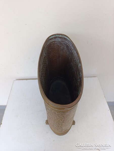 Antik esernyőtartó domborított sárgaréz esernyő sétapálca sétabot tartó sérült 922 3096