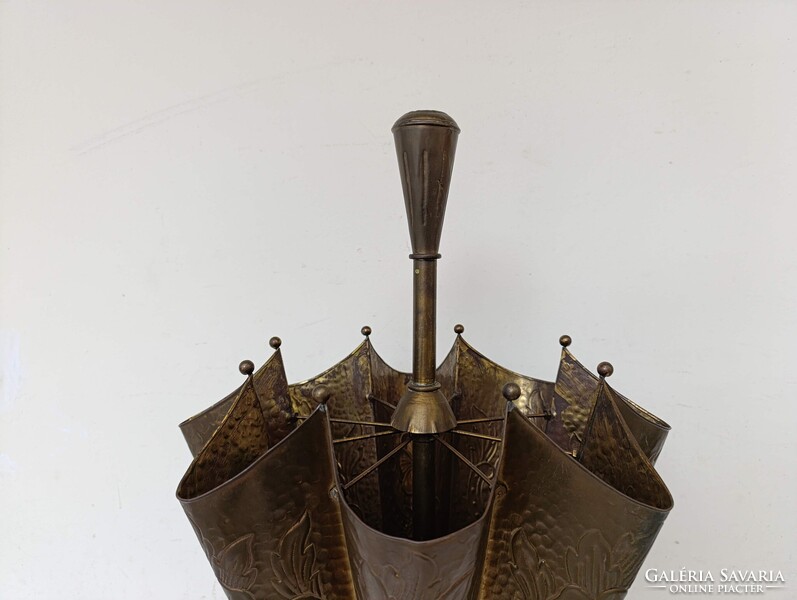 Antik esernyőtartó esernyő alakú domborított sárgaréz sétapálca sétabot tartó 927 3098