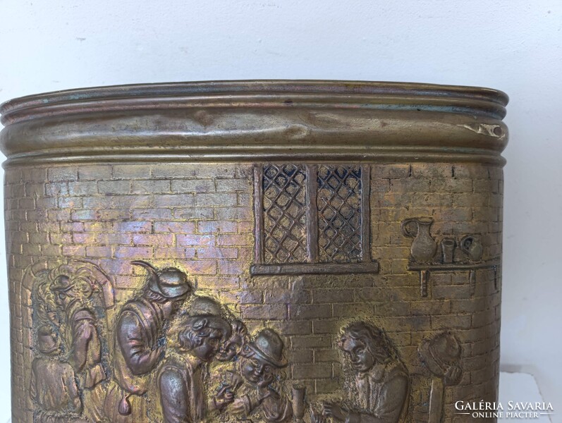 Antik esernyőtartó domborított sárgaréz esernyő sétapálca sétabot tartó sérült 922 3096