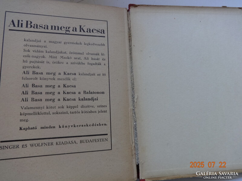 Majtényi György: ALI BASA MEG A KACSA - antik mesekönyv Iser József rajzaival (1934)