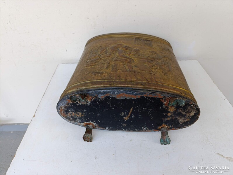 Antik esernyőtartó domborított sárgaréz esernyő sétapálca sétabot tartó sérült 922 3096