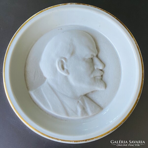 Herendi Lenin portrét ábrázoló dísztányér