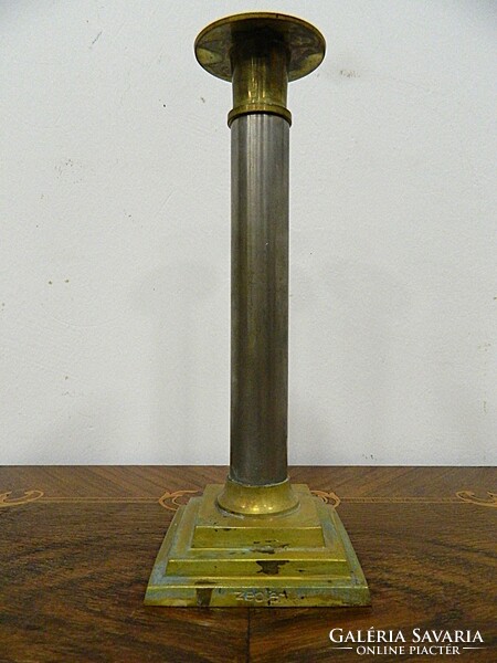 Art deco stílusu réz bevonatú fém gyertyatartó ( Zepter )