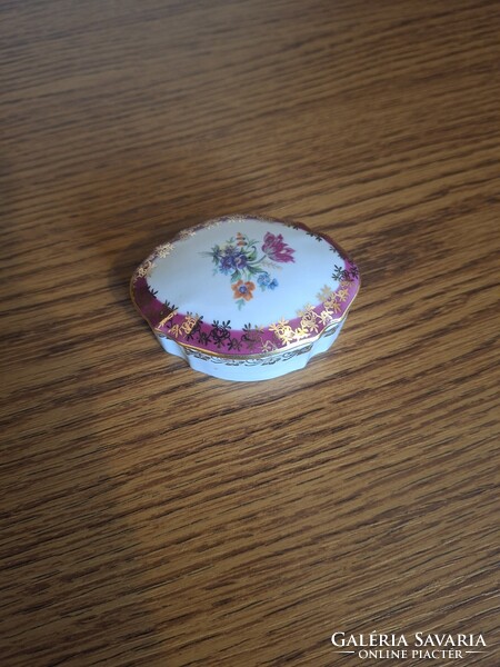 PM (német) porcelán virágmintás bonbonier. Hibátlan. Jelzett