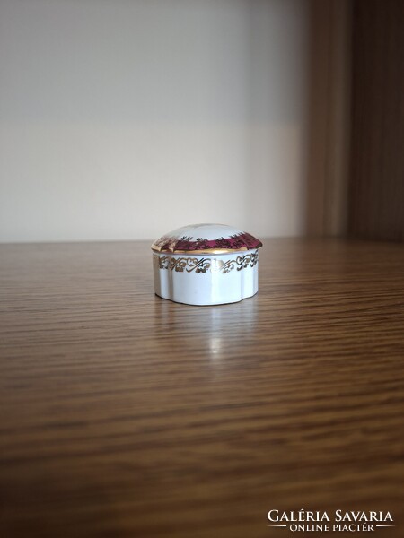 PM (német) porcelán virágmintás bonbonier. Hibátlan. Jelzett