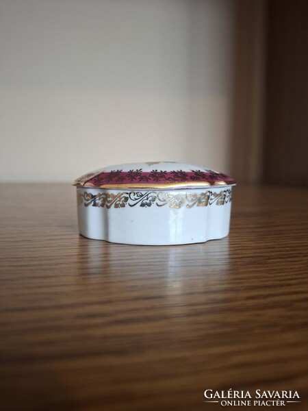 PM (német) porcelán virágmintás bonbonier. Hibátlan. Jelzett