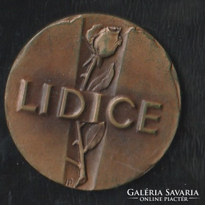 Lidice commemorative plaque with the inscription 1942 1967.