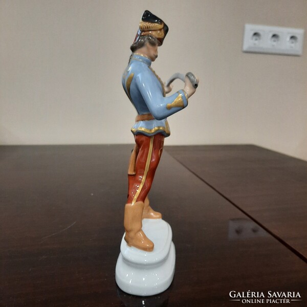 Mesterfestős Herendi Hadik Huszár porcelán figura. 1. Oszt.