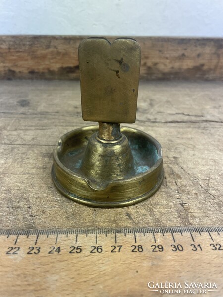 -AV468- Régi Réz Töltényhüvely Hamutartó Hamutál és Gyufatartó