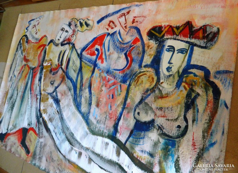 BURAI ISTVÁN (1951-2017) - Négy évszak -160x250cm