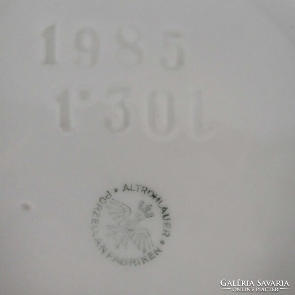 1V960 Altrohlauer 5 személyes virágmintás porcelán teáskészlet 14 darab