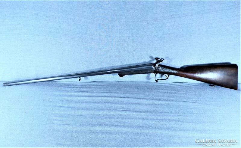 GYÖNYÖRŰ, ANTIK, DUPLACSÖVŰ LEFAUCHEUX PUSKA, PÁRIZS, CA. 1860!!!