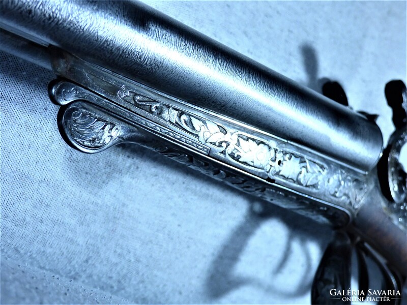 GYÖNYÖRŰ, ANTIK, DUPLACSÖVŰ LEFAUCHEUX PUSKA, PÁRIZS, CA. 1860!!!