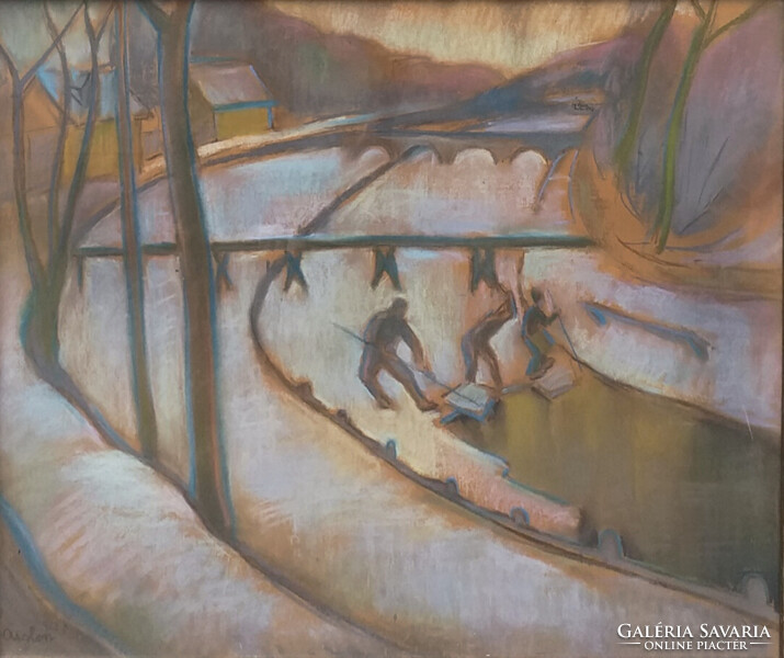 Sassy Attila / AIGLON / (1880-1967) : Jégvágás a szajnán  923.P