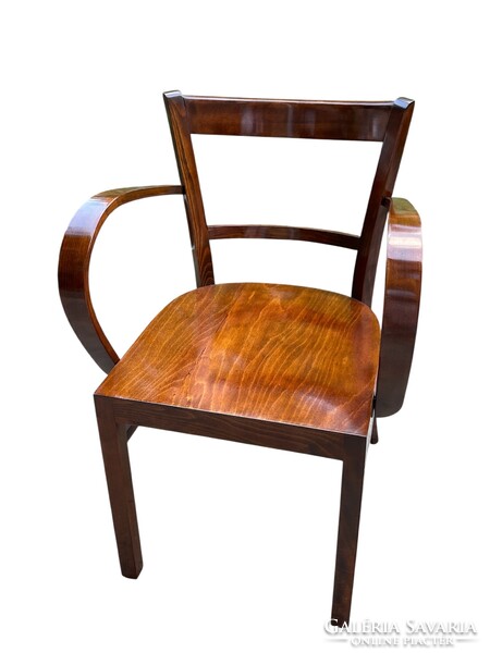 Kozma Lajos Art deco hajlított karfás szék 1920