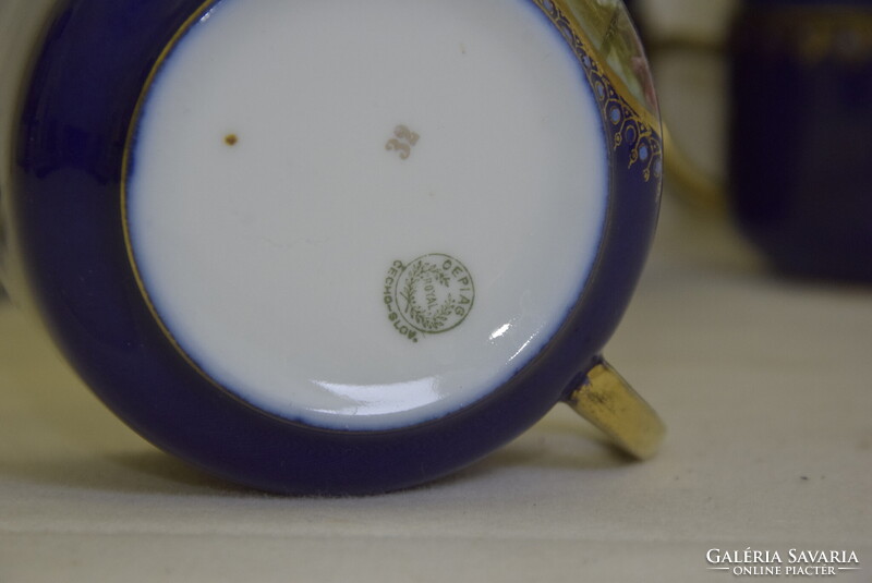 Csehszlovák Oepiag Royal porcelán teás-, kávéskészlet A310